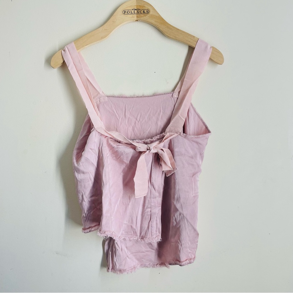 Raquel Allegra Silk Satin Cami Wide Leg Trouser Set Dusty Rose size XS - Picture 11 of 15